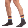 Barcode Berlin Chaussettes HALF SOCKS Rainbow Noire